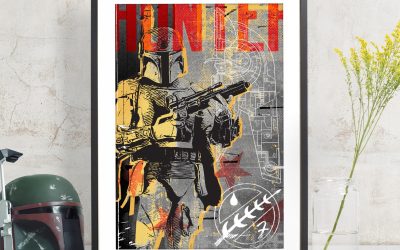 New Star Wars Boba Fett Bounty Hunter Character Fan Art Print Poster available now!