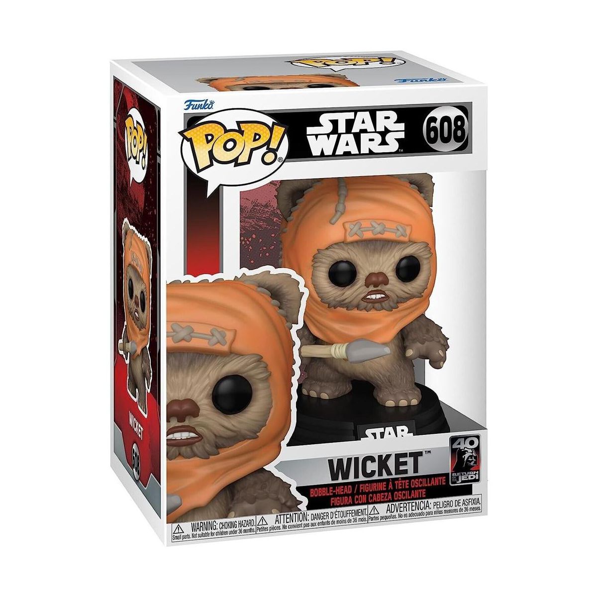 ROTJ 40th Anniversary Funko Pop! Wicket Bobble Head Toy 1