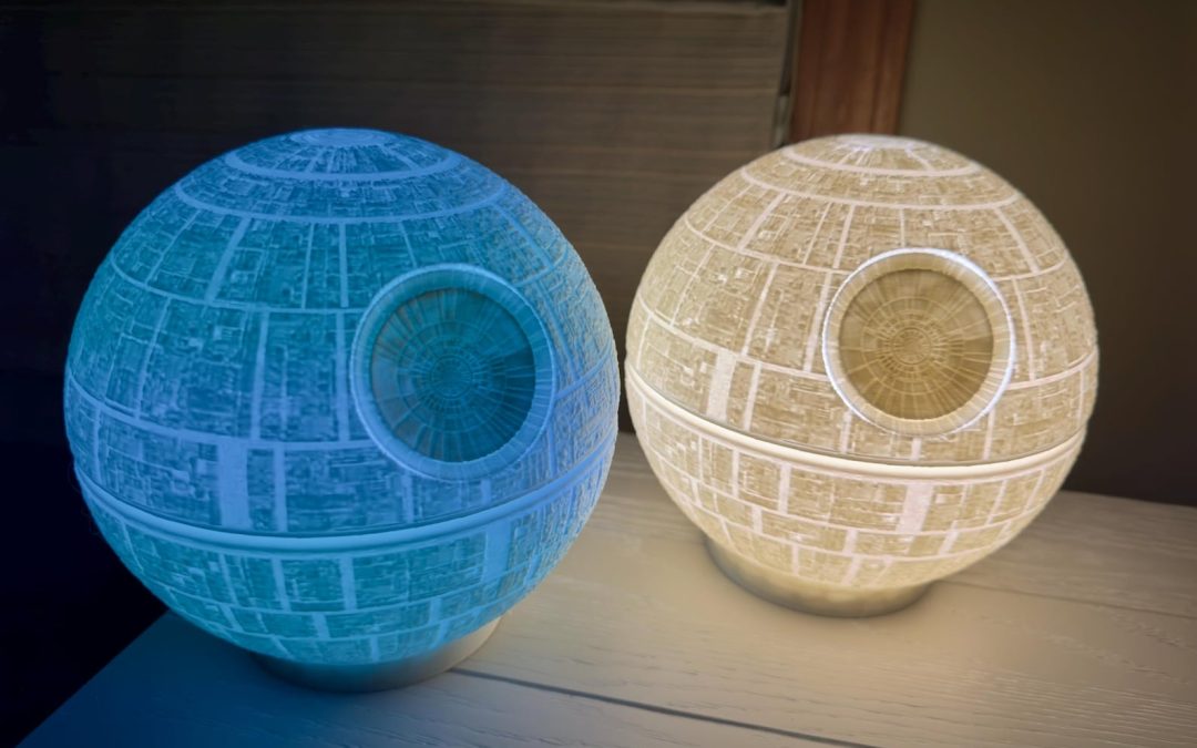 New Star Wars 3D Printed Death Star Illuminate Lamp available now!