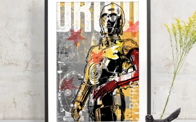 New Star Wars C-3P0 Patent Fan Art Print Poster available now!