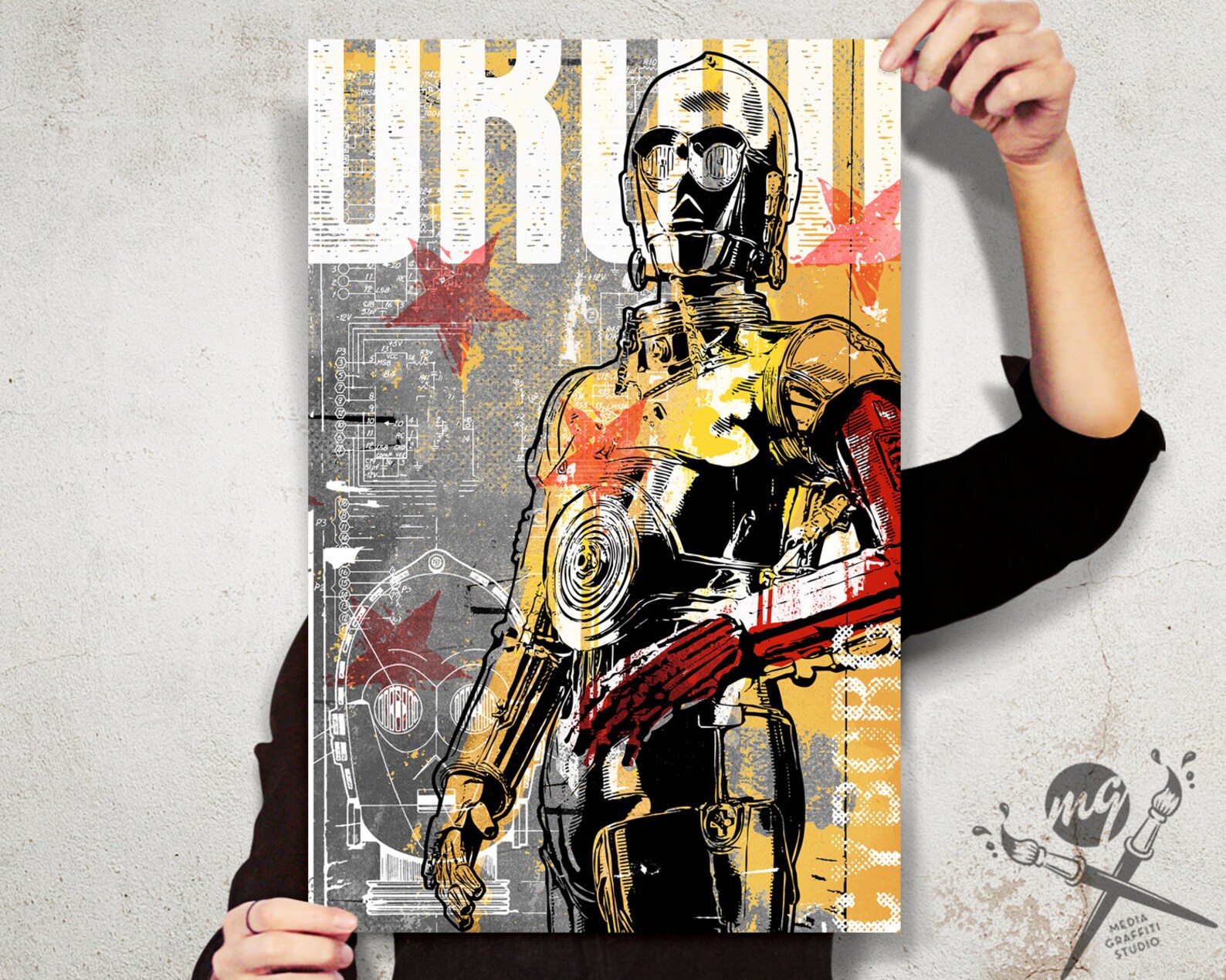 SW C-3P0 Patent Fan Art Print Poster 2