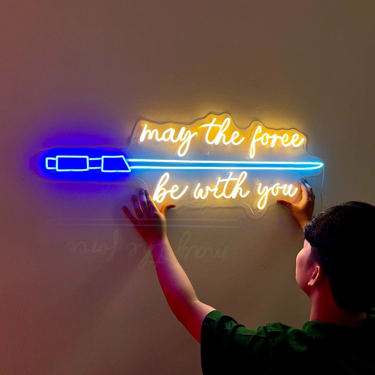 SW May the force be with you! Custom Neon Sign Light Wall Decor 1