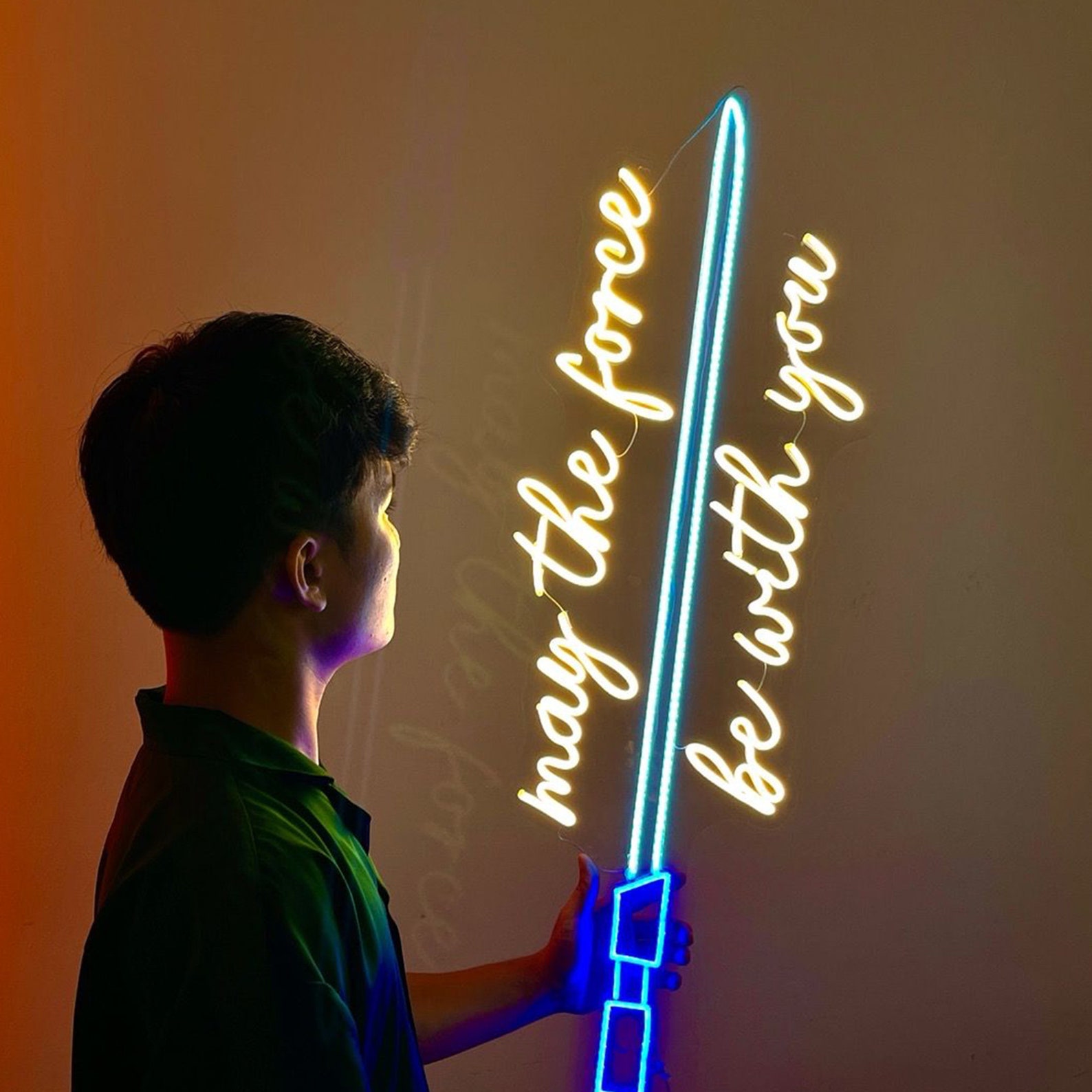 SW May the force be with you! Custom Neon Sign Light Wall Decor 2