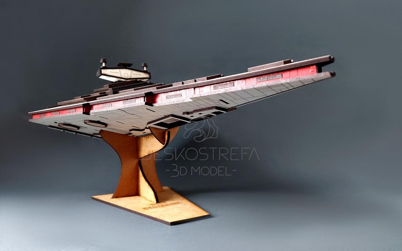 SW Star Destroyer DiY Wooden 3D Laser Cut Template Model Puzzle 2