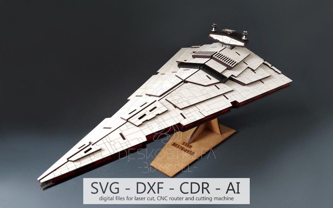 New Star Wars Star Destroyer DiY Wooden 3D Laser Cut Template Model Puzzle available now!