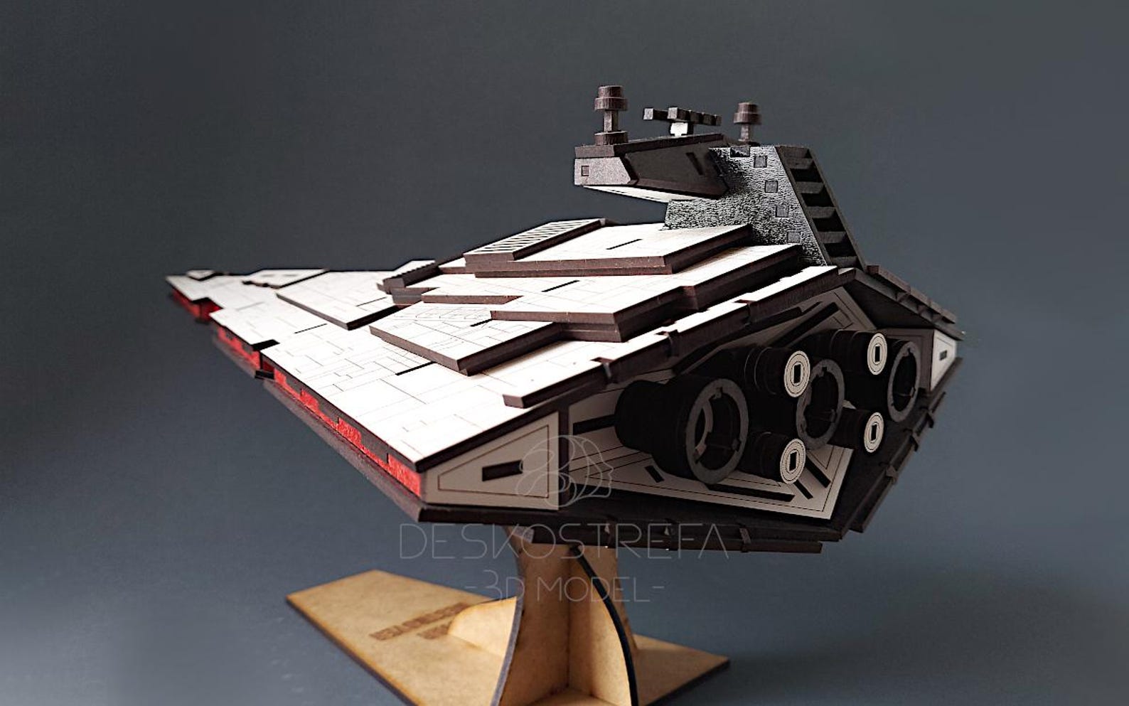 SW Star Destroyer DiY Wooden 3D Laser Cut Template Model Puzzle 3