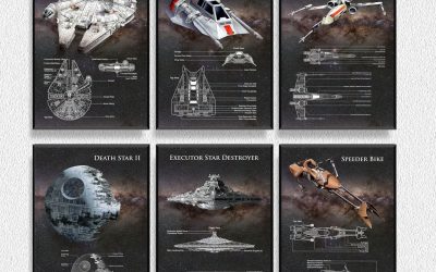 New Star Wars Starships Wall Decor Art Print Posters 6-Pack Bundle available now!