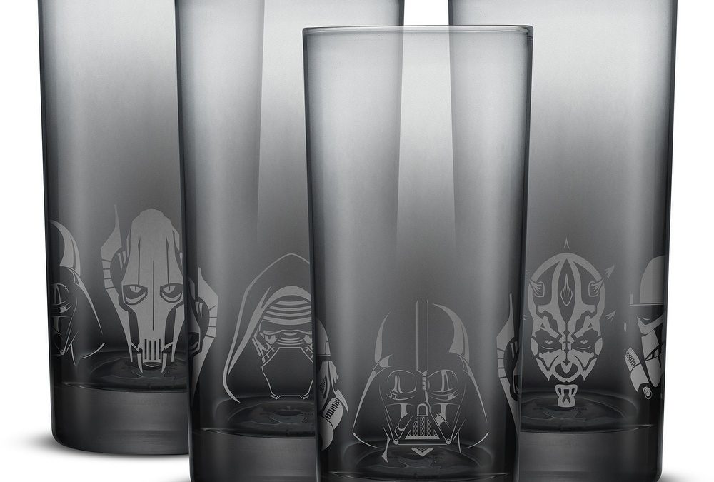 New Star Wars Dark Side Tall Drinking Glasses 4-Pack Set available now!