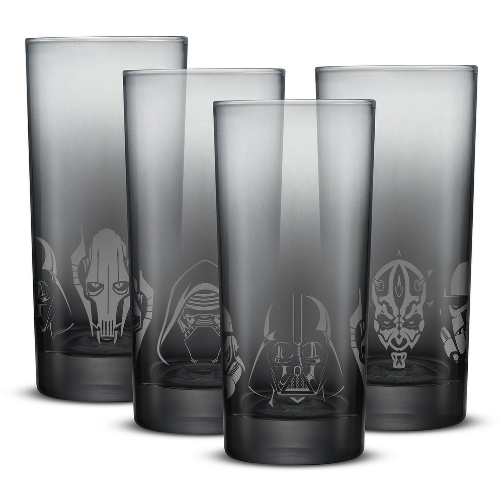 SW Dark Side Tall Drinking Glasses 4-Pack Set 1