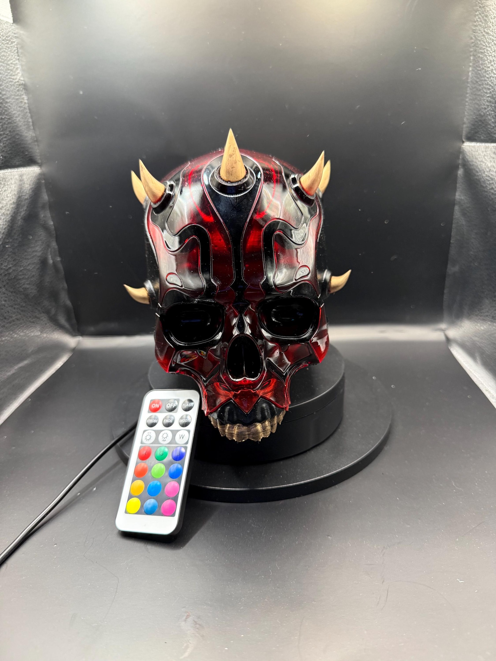 SW Inspired Darth Maul 3D Printed Skull Fan Art 4