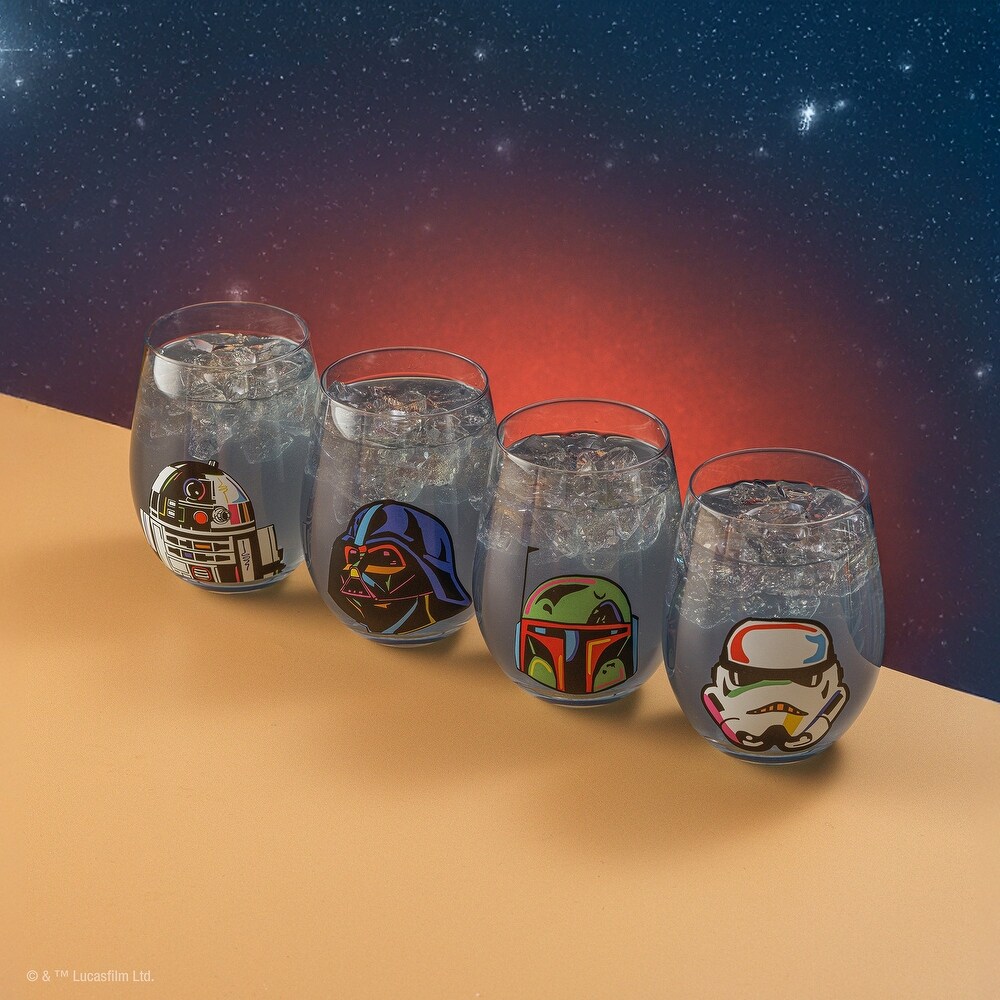 SW Cosmic Color Stemless Drinking Glasses 4-Pack Set 2