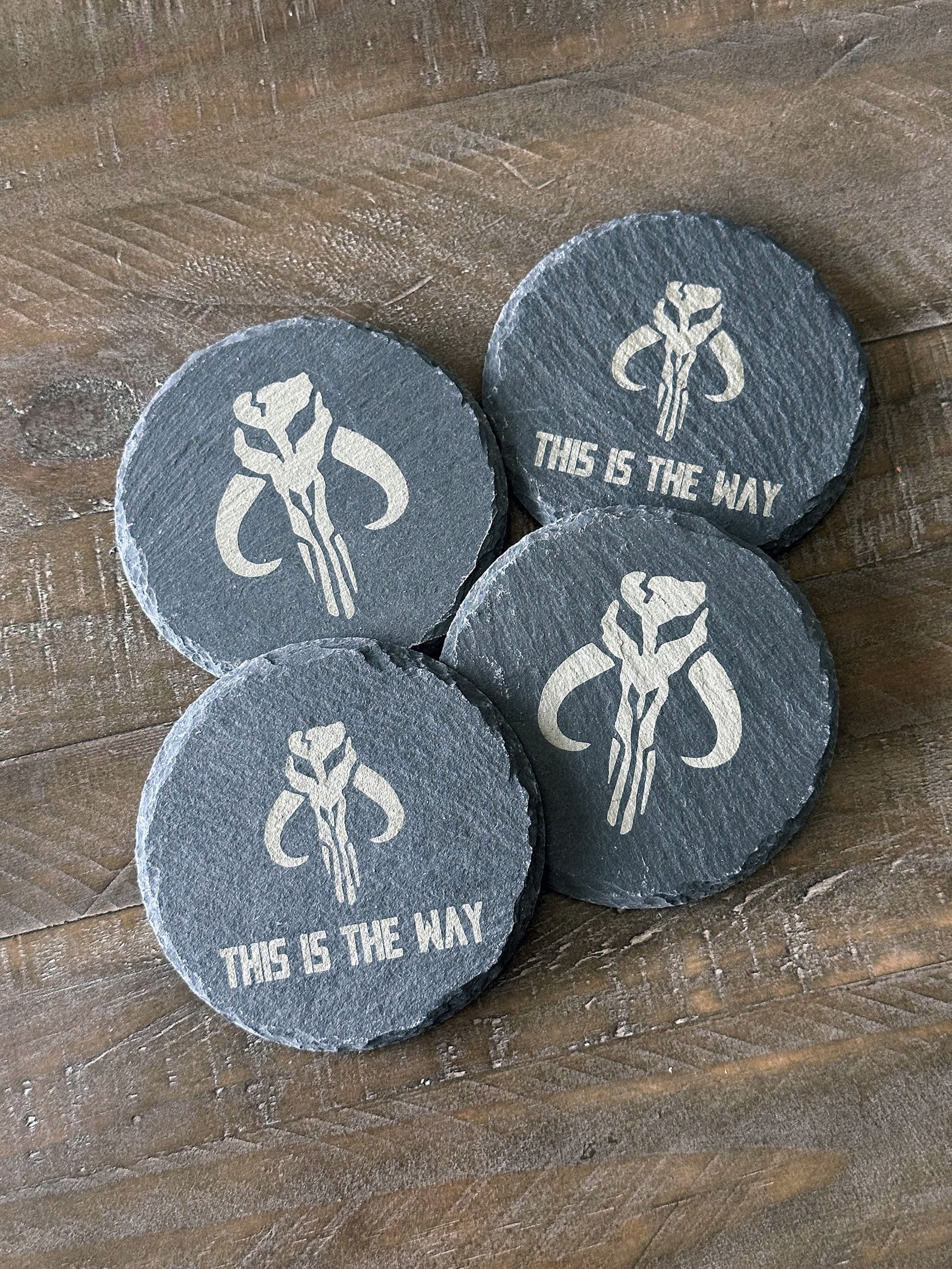 SW Laser Engraved Slate Coasters 4-Pack 2