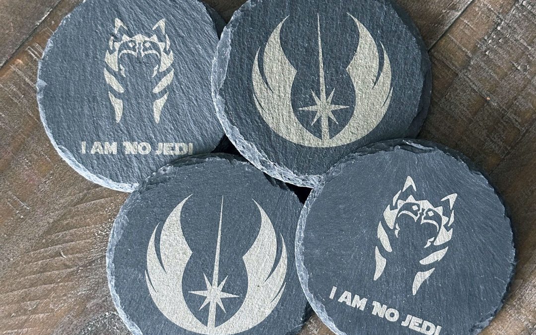 New Star Wars Laser Engraved Slate Coasters 4-Pack available now!