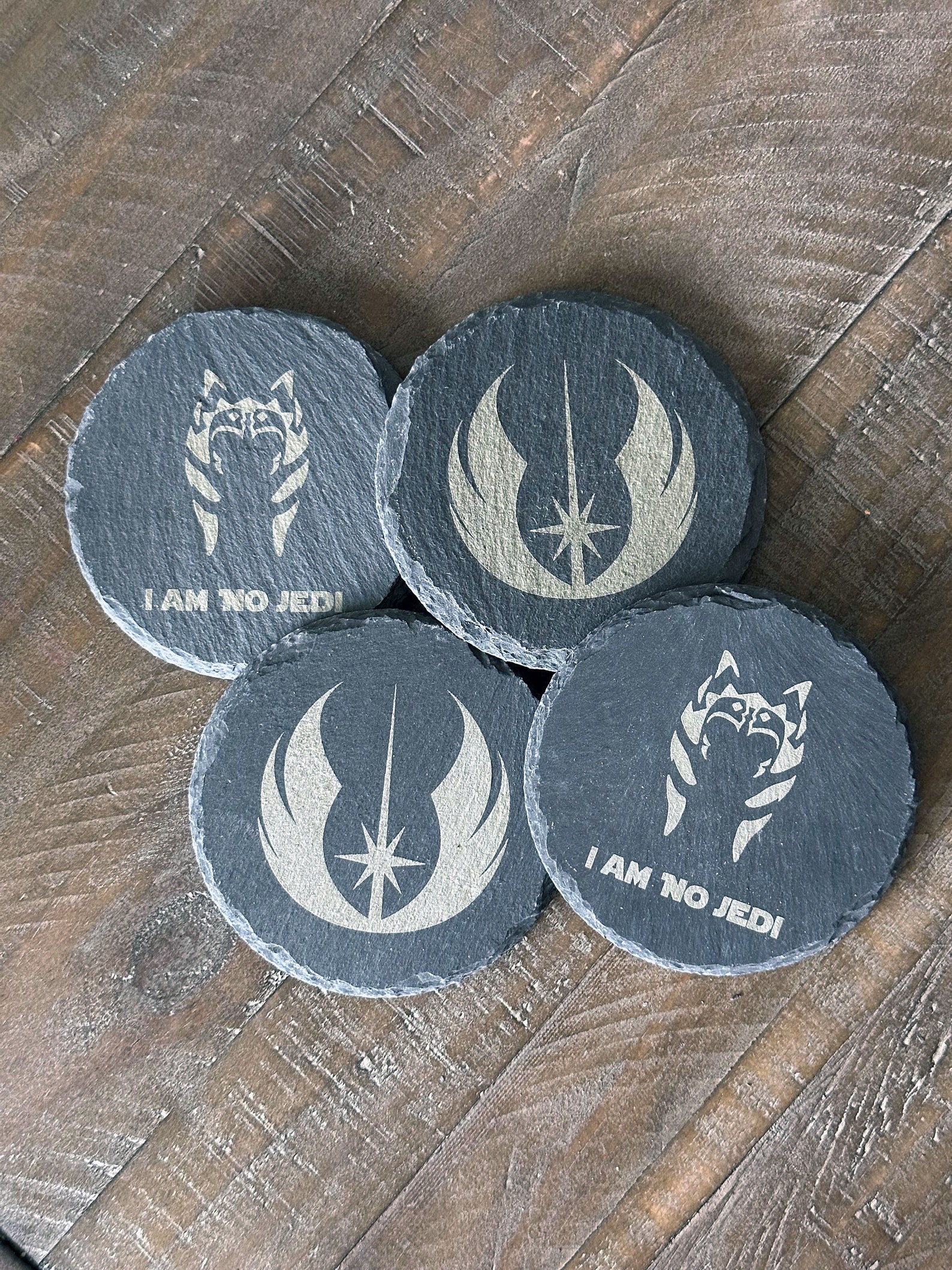 SW Laser Engraved Slate Coasters 4-Pack 3