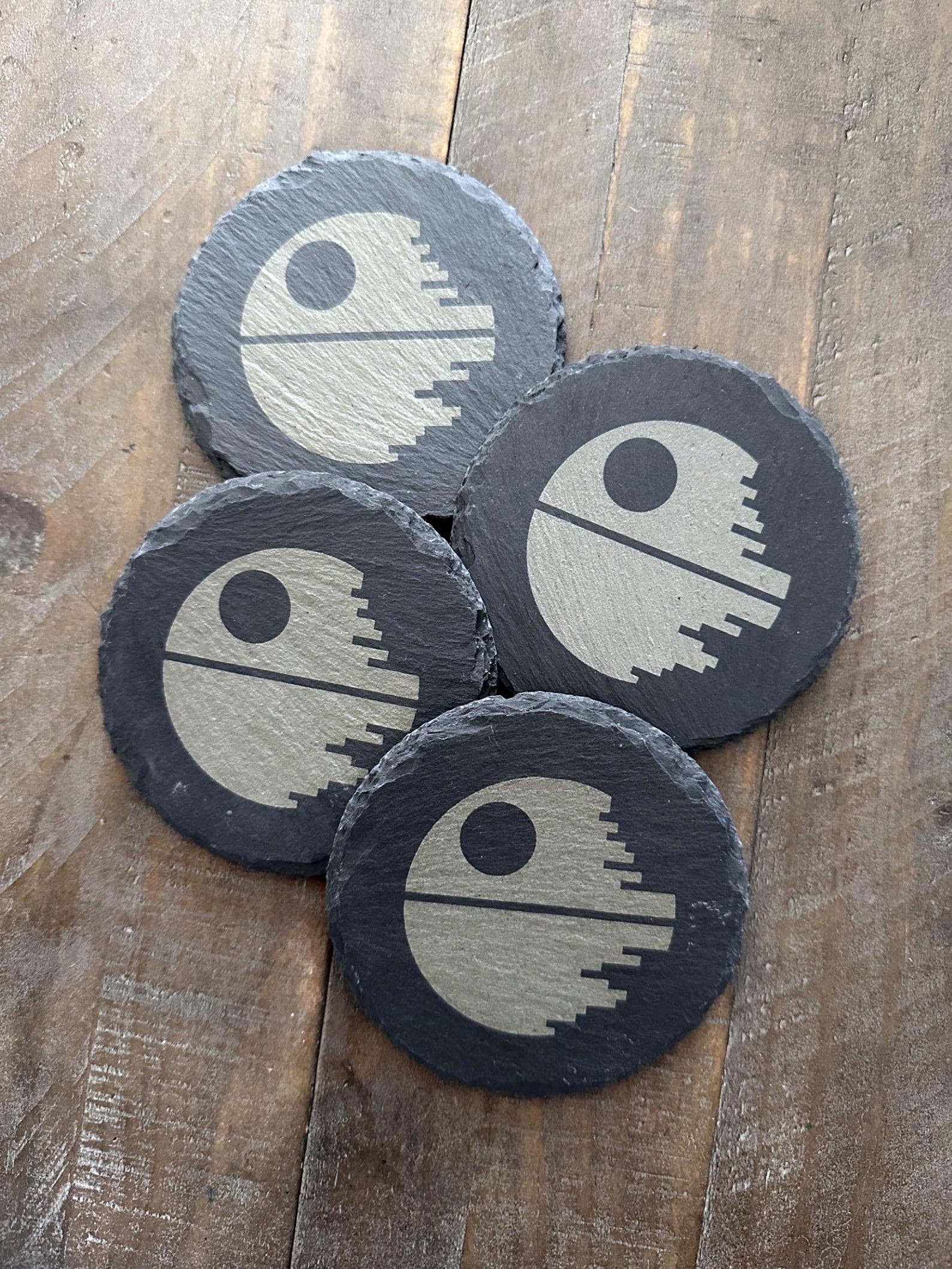 SW Laser Engraved Slate Coasters 4-Pack 4