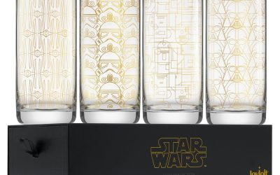 New Star Wars Deco Gold Glass Tall Drinking Glasses 4-Pack available now!