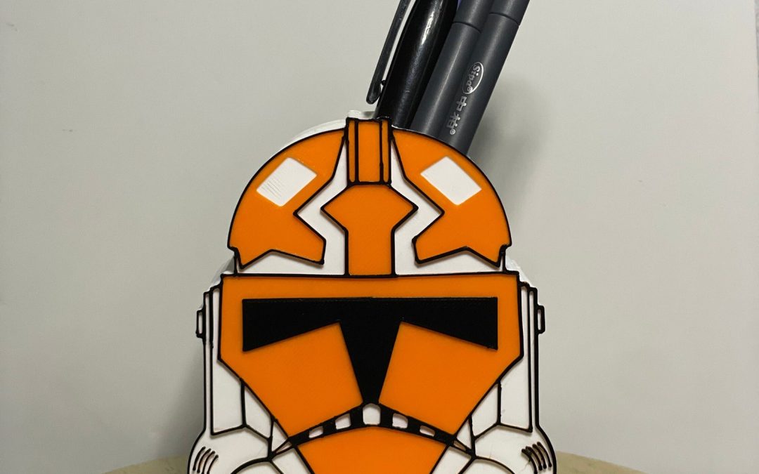 New Star Wars The Clone Wars Ashoka Trooper Helmet Multi-Use Pen Holder available now!