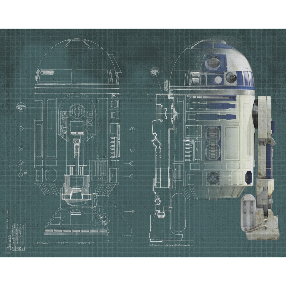 SW R2-D2 Ultra-strippable Prepasted Mural 1