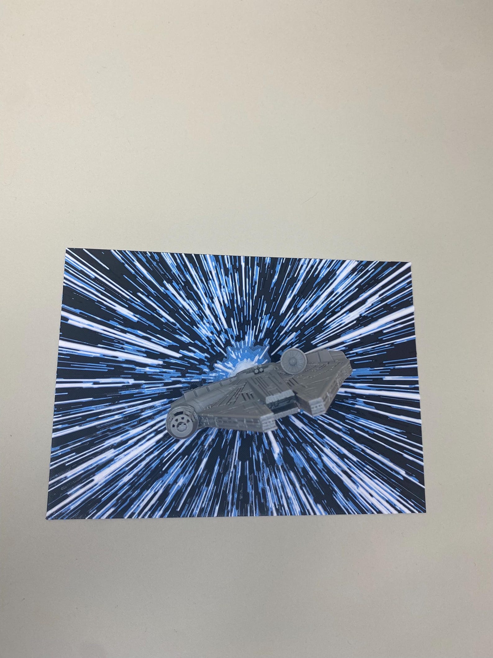 SW Millennium Falcon Wall & Desk Art 3 Dimensional Effect Decor 3
