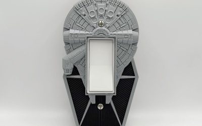 New Star Wars TIE Fighter and the Millennium Falcon Light Switch Cover Decor available now!