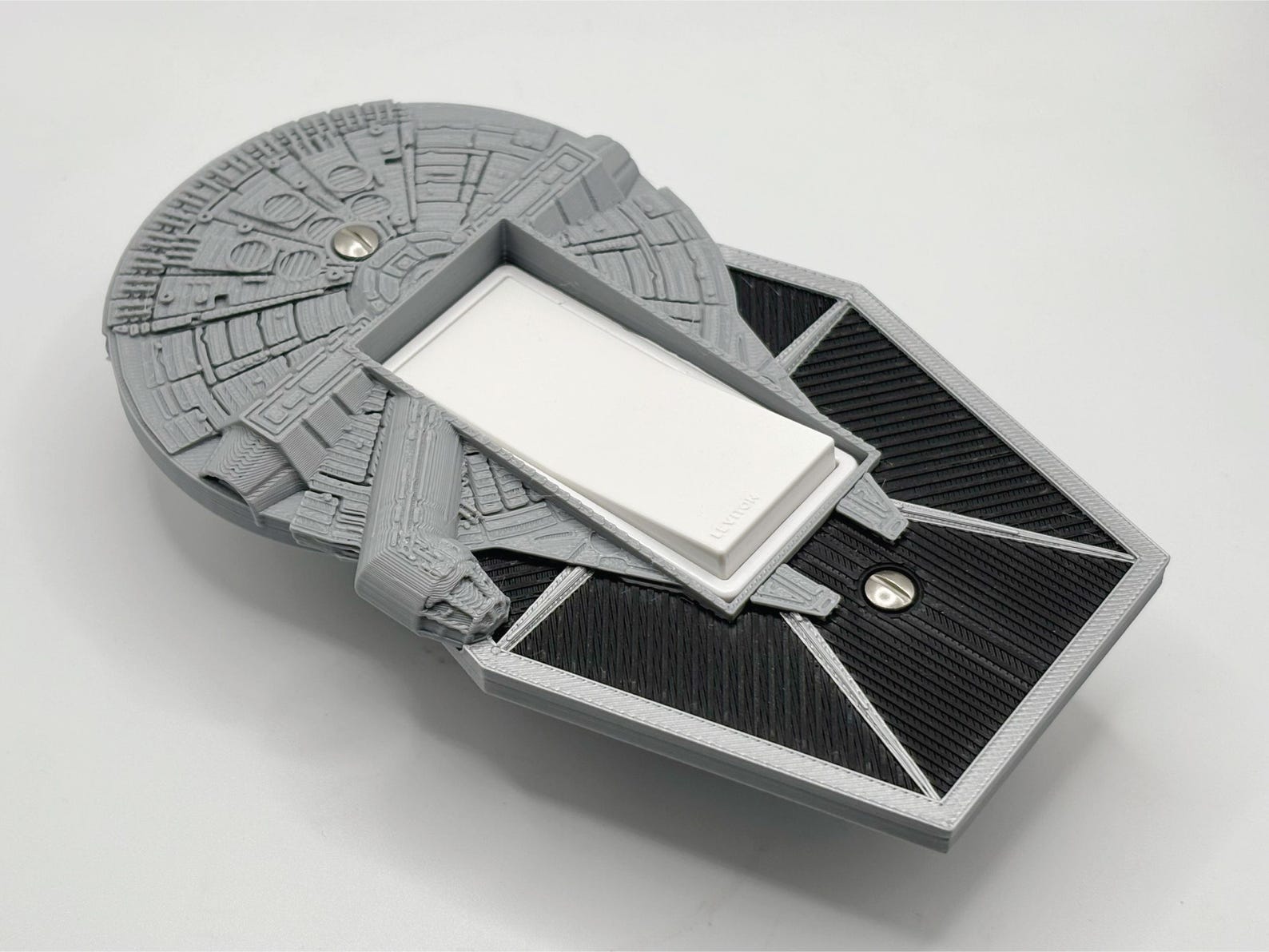 SW TIE Fighter and the Millennium Falcon Light Switch Cover Decor 2