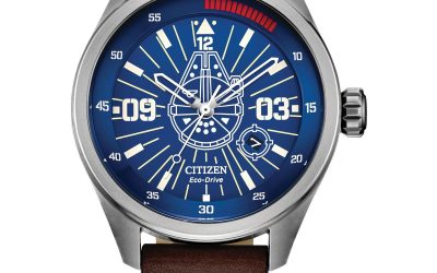 New Star Wars Eco-Drive Millennium Falcon 3-Hand Silvertone Watch available now!