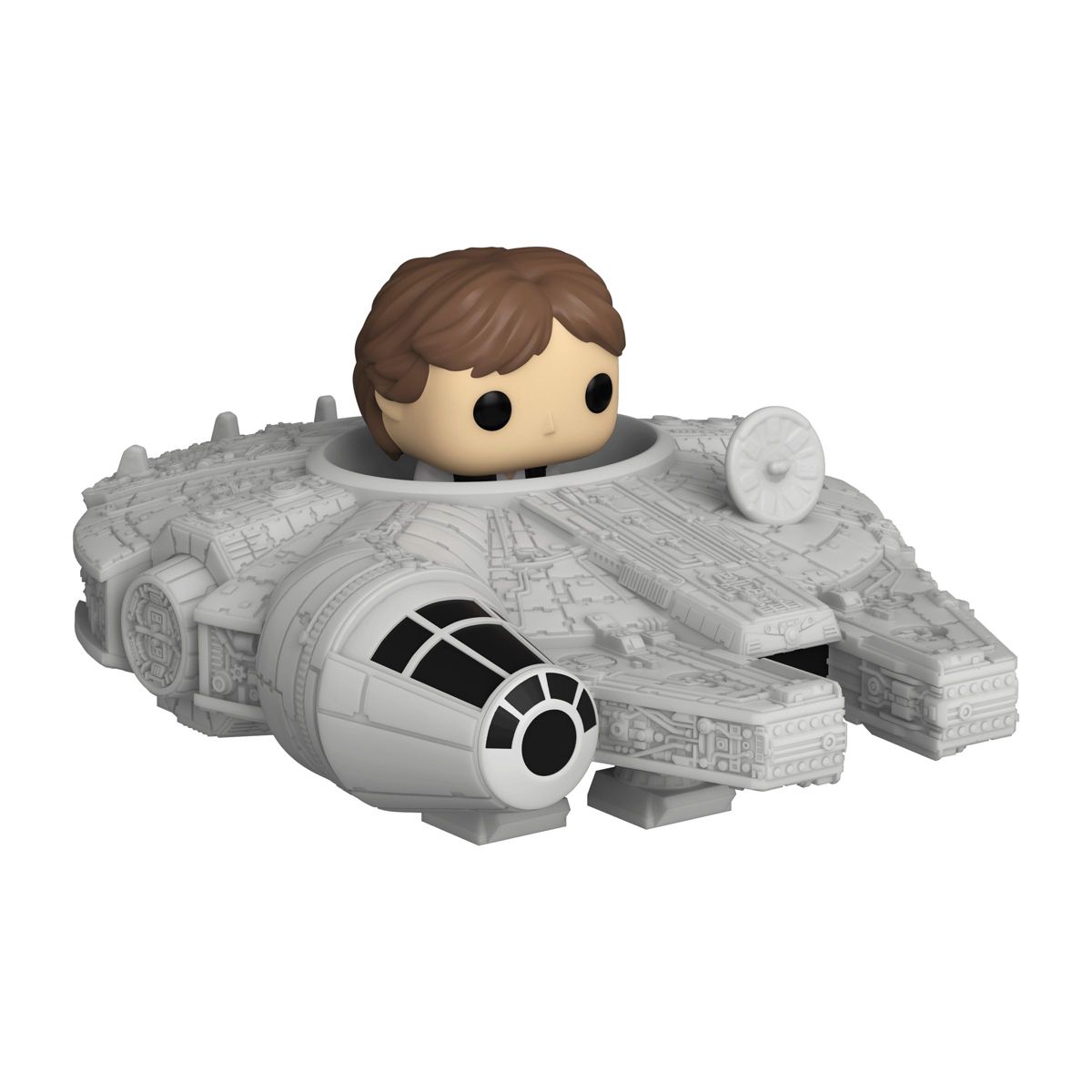 SW Funko Pop! Bitty Ride Han Solo with Millenium Falcon Bobble Head Toy Set 3