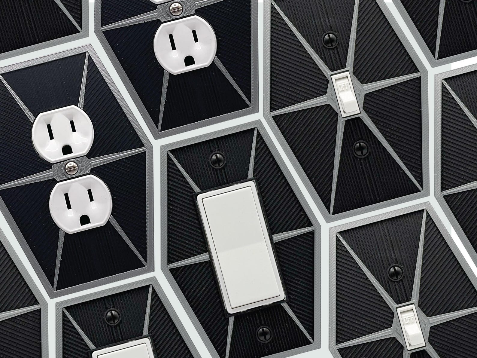 SW Imperial TIE Fighter Wing Outlet Cover Plate Decor 2