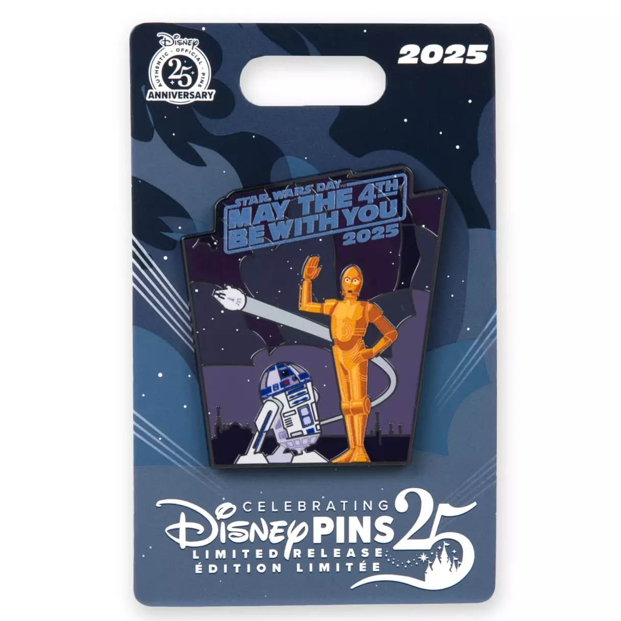 SW R2-D2 and C-3PO ''May the 4th Be With You'' 2025 Pin 1