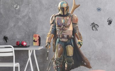 New The Mandalorian Brown & Red & Green Mandalorian Giant Wall Decal Set available now!