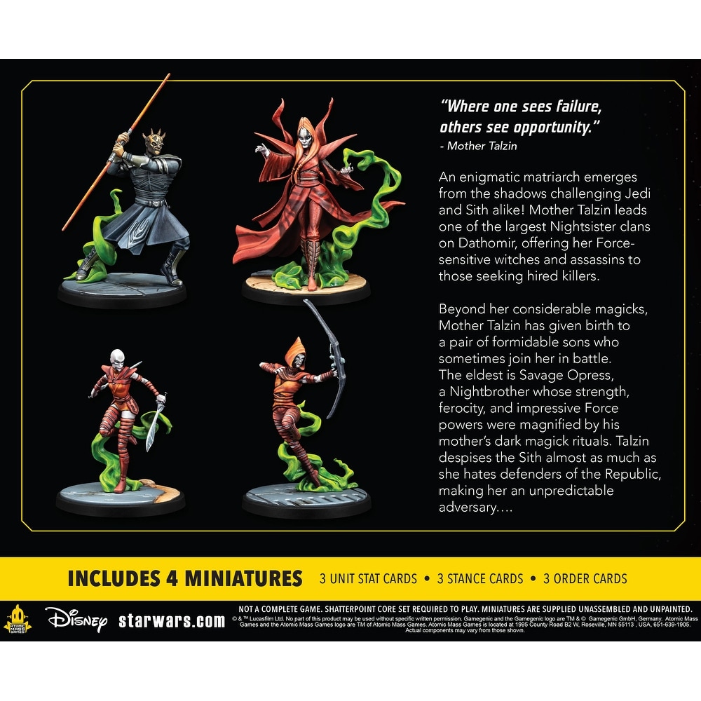 SWTCW Shatterpoint Witches of Dathomir: Mother Talzin Squad Pack 2
