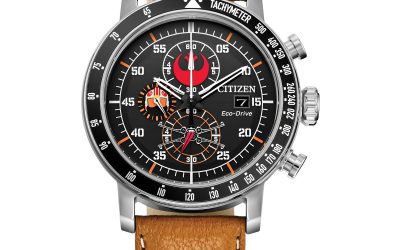 New Star Wars Eco-Drive Rebel Pilot 3-Hand Silvertone Watch available now!