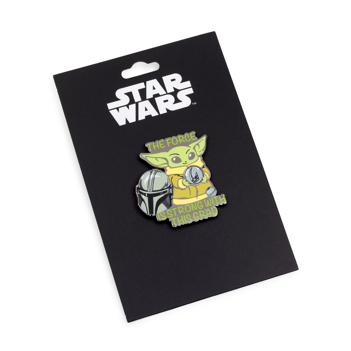 TM The Child (Grogu) "The Force Is Strong With This Grad" Enamel Pin 1