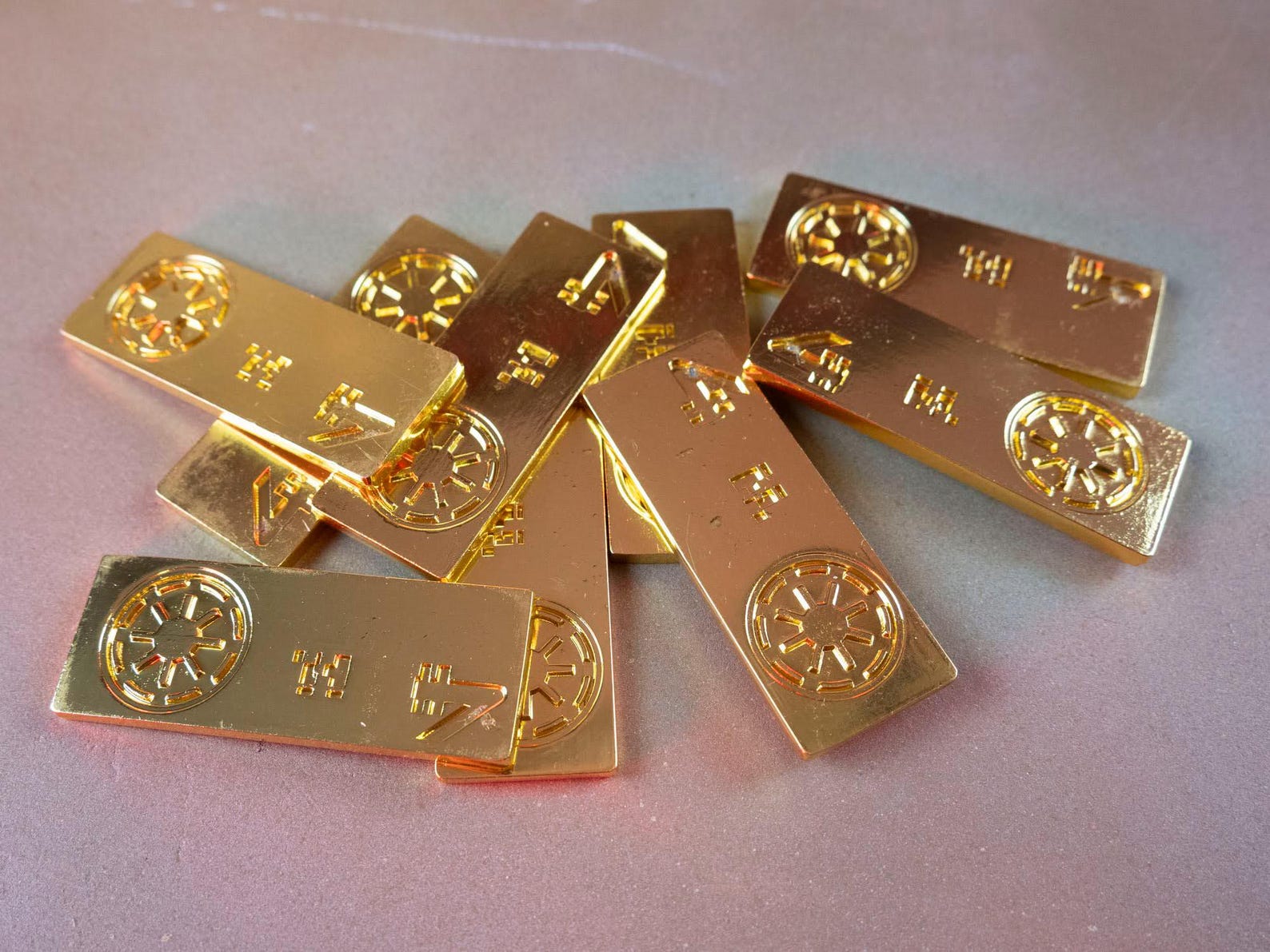 SWSC At Attin Old Republic Solid Gold Metal Credits Inspired Prop 1