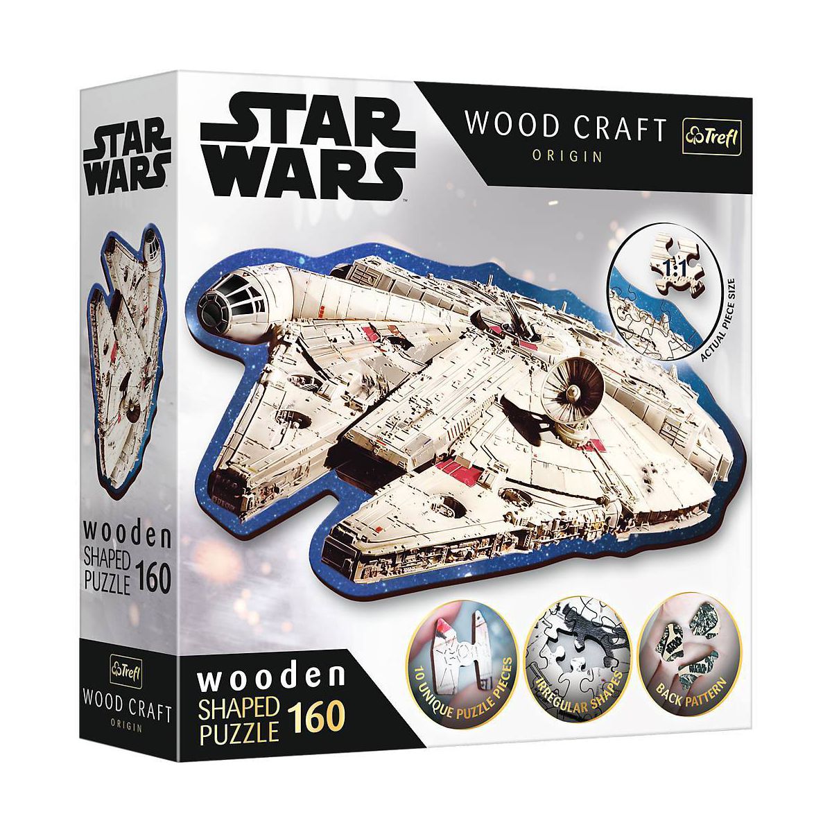 SW Millennium Falcon Wooden Shaped 160pc Puzzle 1