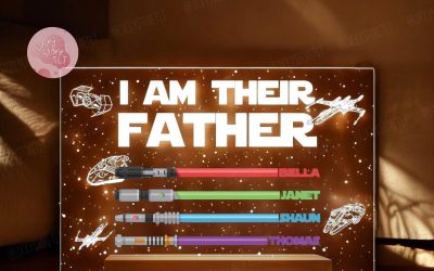 New Star Wars Father's Day I Am Their Father Personalized Photo Night Light Custom Sign available!