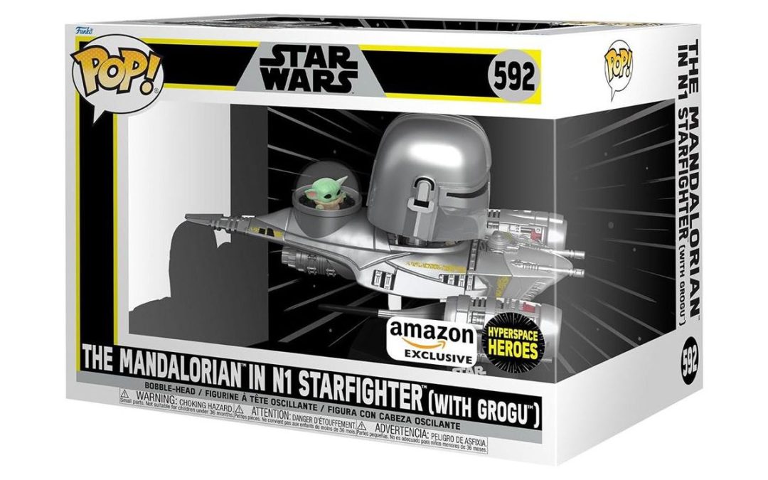 New The Mandalorian Mandalorian in N1 Starfighter with Grogu Funko Pop! Bobble Head Toy available now!