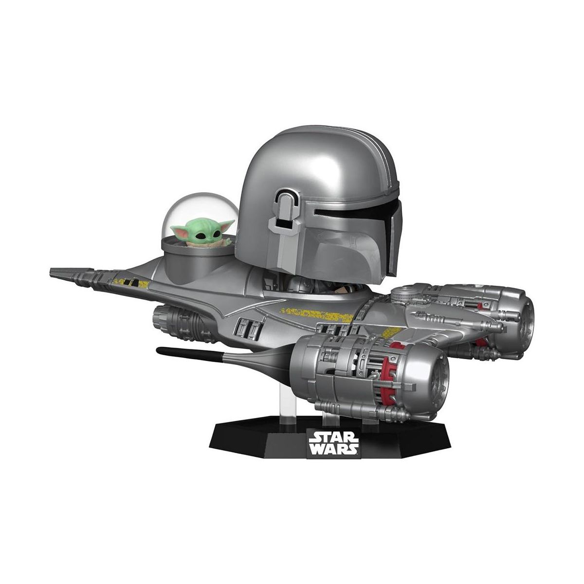 TM Mandalorian in N1 Starfighter with Grogu Funko Pop! Bobble Head Toy 3