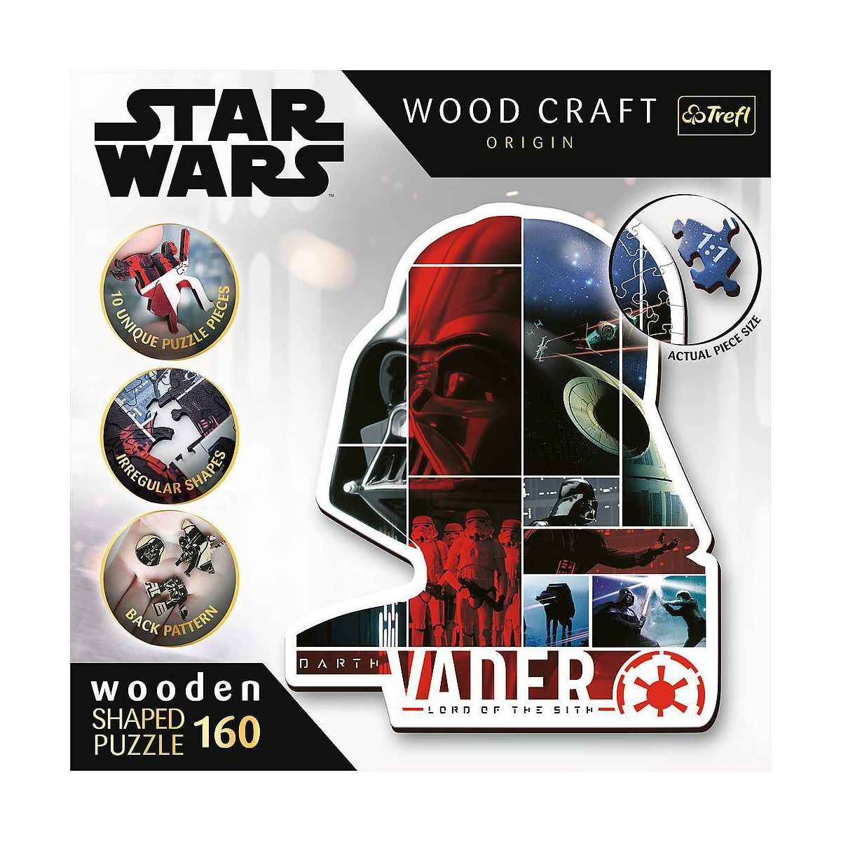 SW Darth Vader Wooden Shaped 160pc Puzzle 1