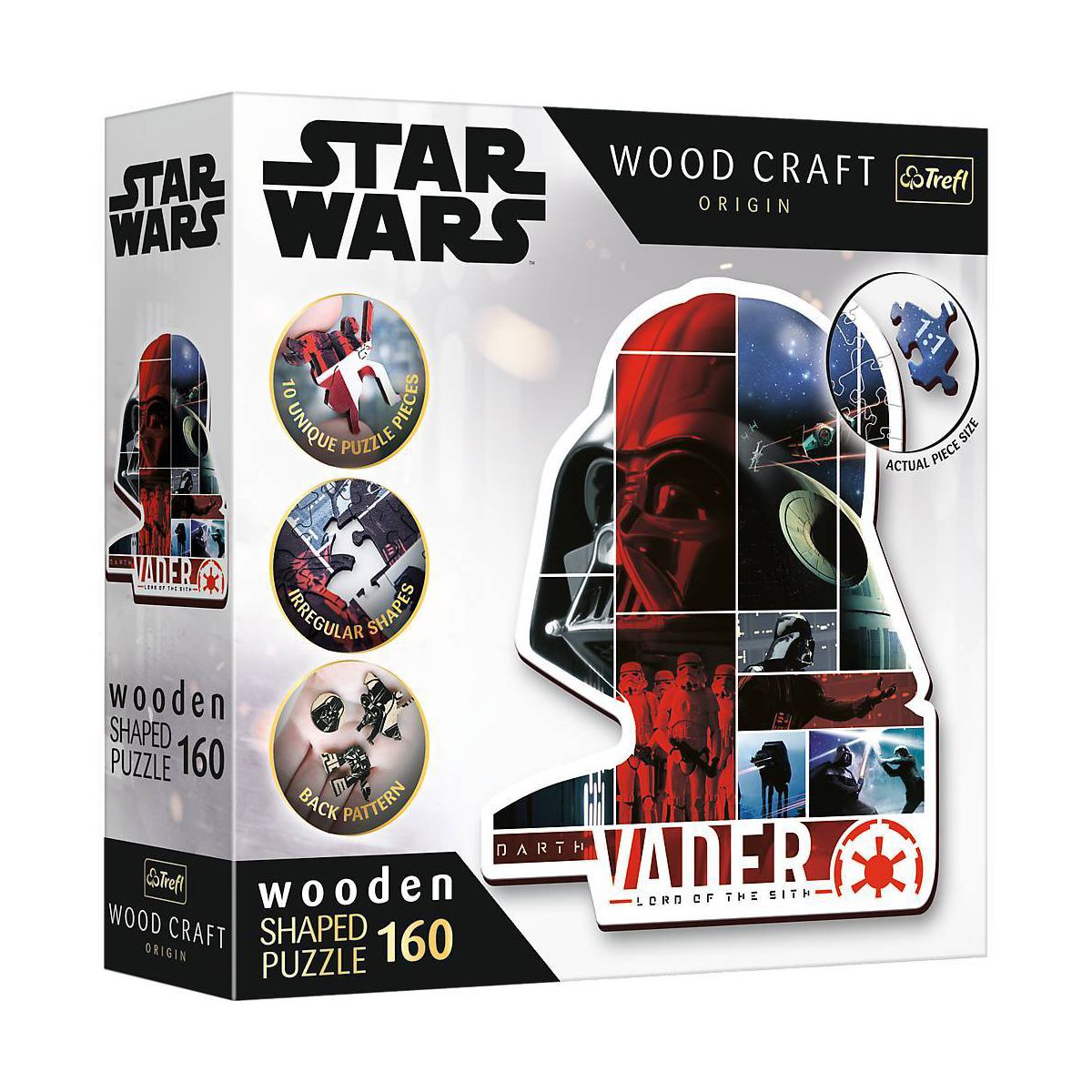 SW Darth Vader Wooden Shaped 160pc Puzzle 2