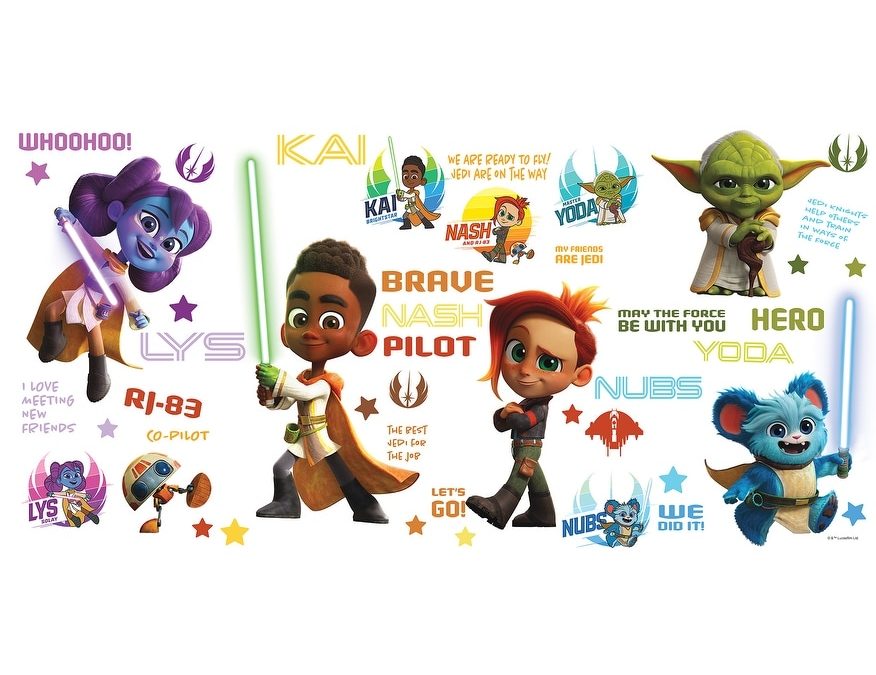 New Star Wars Young Jedi Adventures Characters, Quotes, and Phrases Wall Decal Set available!