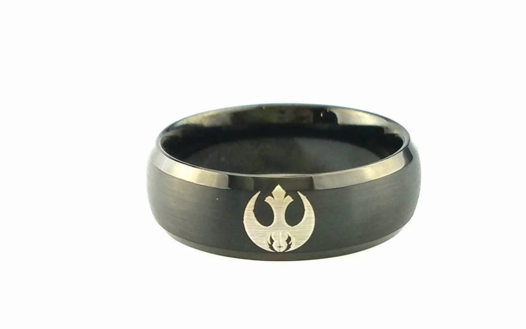 New Star Wars Rebel Jedi Engraved Tungsten Ring available now!