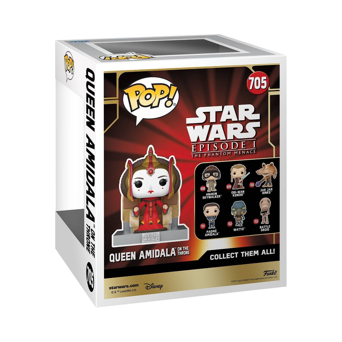 TPM Funko Pop! Queen Amidala on the Throne Deluxe Bobble Head Toy 2