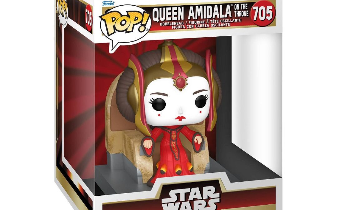 New The Phantom Menace Funko Pop! Queen Amidala on the Throne Deluxe Bobble Head Toy available!