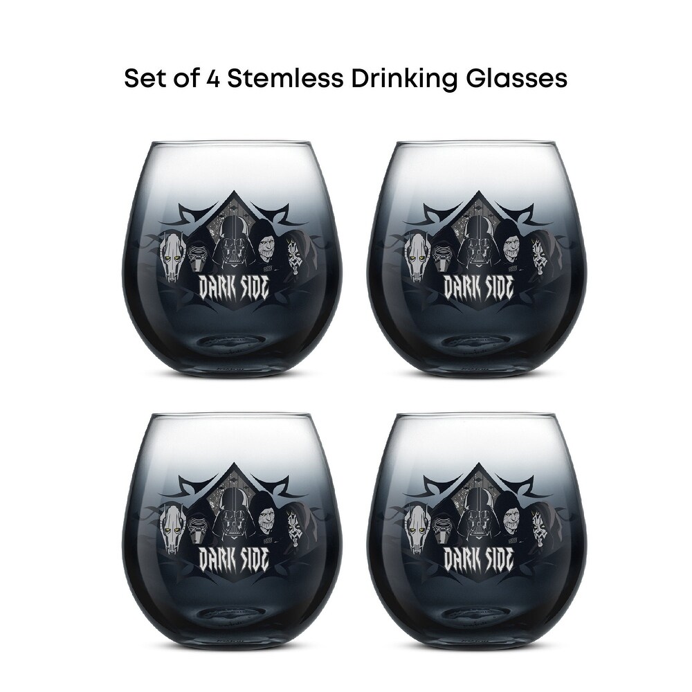 SW Dark Side Stemless Drinking Glasses 4-Pack Set 2