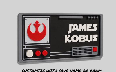 New Star Wars Customizable 3D Printed Name Plate available now!