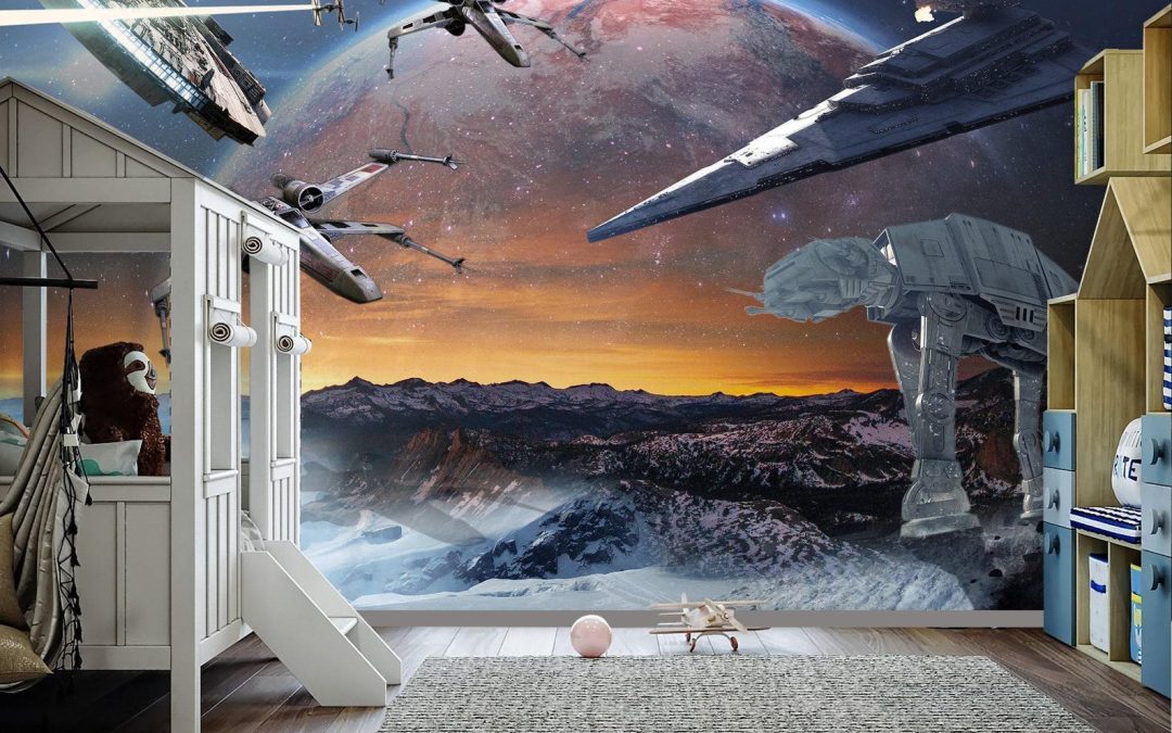 New Star Wars Spaceship Peel and Stick Wallpaper Nursery Art Mural available now!
