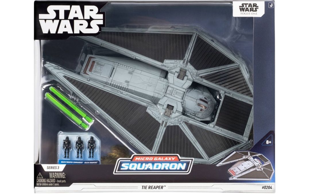 New Star Wars Micro Galaxy Squadron TIE Reaper Attack Lander 9" Vehicle and Figure Set available!