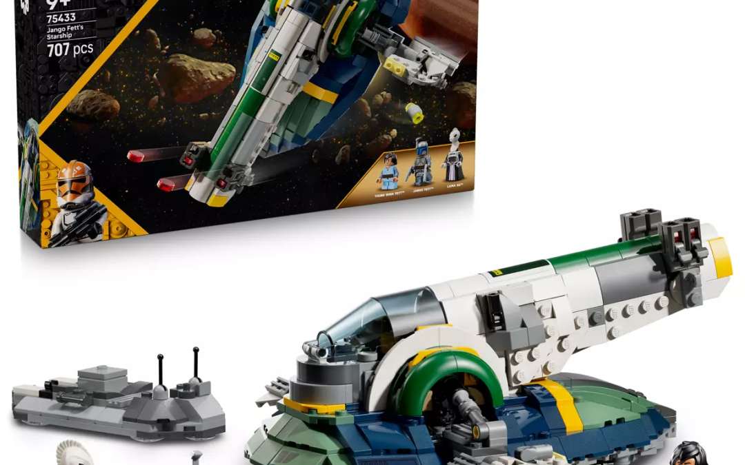 New Attack of the Clones Jango Fett's Starship Lego Set available now!