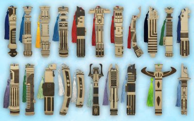 New Star Wars Inspired Lightsaber Wooden Bookmarks Set available now!
